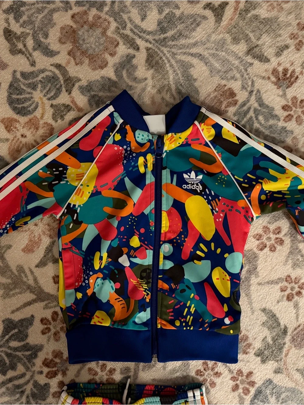 adidas Kids' Multicolor Splash Print Track Jacket & Pants Set